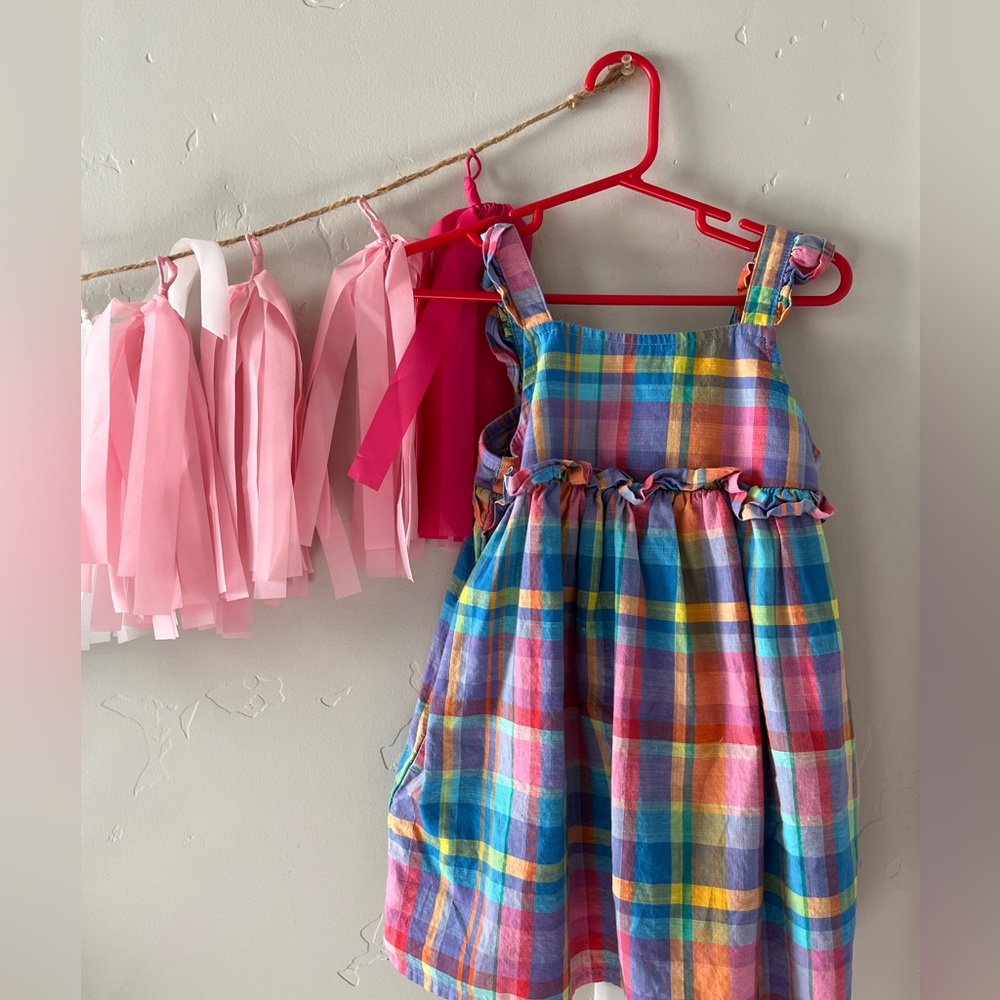 Cat & Jack Multicolor Plaid Kids Casual Dress